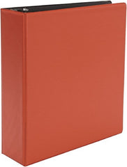 UNIVERSAL - 3" Sheet Capacity, 11 x 8-1/2", Non-View Ring Binder - Suede Finish Vinyl, Red - Exact Tooling