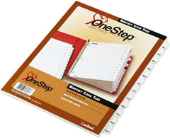 Cardinal - 11 x 8 1/2" Jan to Dec Label, 3-Hole Punched, Preprinted Divider - White - Exact Tooling