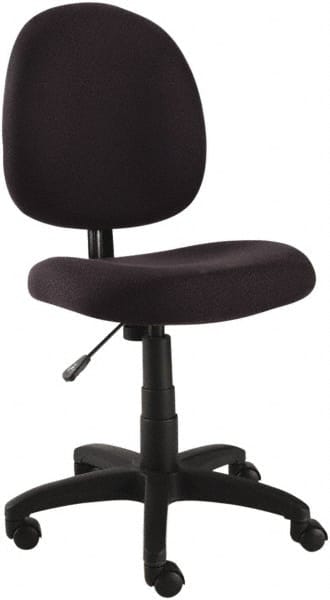 ALERA - 18-1/8" High Pneumatic Height Adjustable Chair - 18" Wide x 19" Deep, 100% Acrylic Seat, Black - Exact Tooling