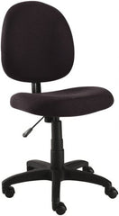 ALERA - 18-1/8" High Pneumatic Height Adjustable Chair - 18" Wide x 19" Deep, 100% Acrylic Seat, Black - Exact Tooling