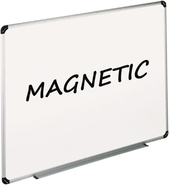 UNIVERSAL - 18" High x 24" Wide Erasable Melamine Marker Boards - Aluminum/Plastic Frame, 30.8" Deep, Includes Accessory Tray/Rail & Mounting Kit - Exact Tooling