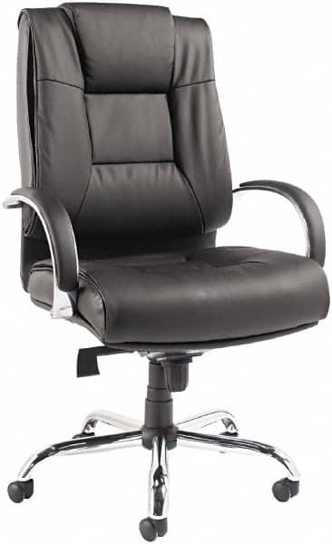 ALERA - 31" High Big & Tall/Petite/24-7 Chair - 22" Wide x 21" Deep, Soft Leather Seat, Black - Exact Tooling
