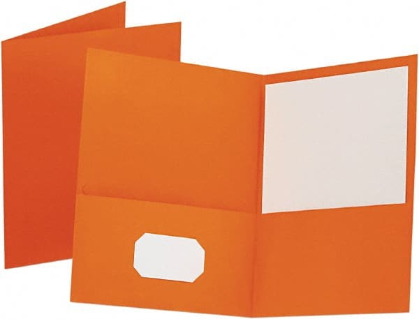 OXFORD - 8-1/2 x 11", Letter Size, Assorted Colors, Pocket Folders - 11 Point Stock - Exact Tooling