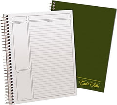 AMPAD - 84 Sheet, 9-1/2 x 7-1/4", Planner Spiral Bound Notebook - Green - Exact Tooling