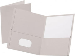 OXFORD - 8-1/2 x 11", Letter Size, Orange, Pocket Folders - 11 Point Stock - Exact Tooling