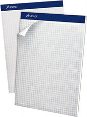 AMPAD - 100 Sheet, 8-1/2 x 11-3/4", Quadrille Writing Pad - White - Exact Tooling
