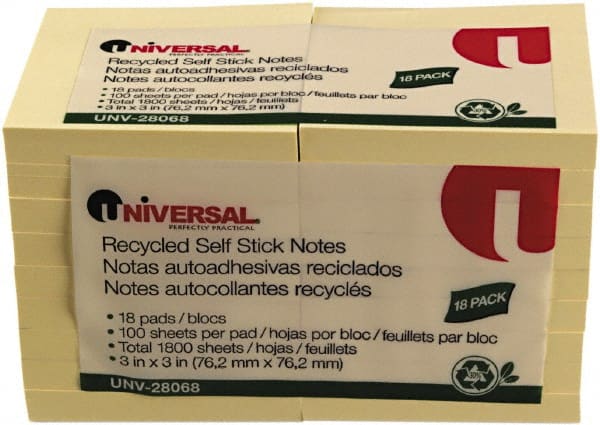 UNIVERSAL - Self-Stick Note & Page Flag Dispensers Size: 3" x 3" - Exact Tooling