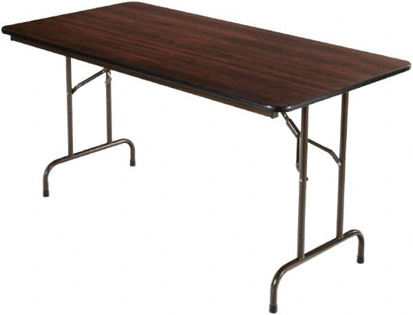 ALERA - 60" Long x 30" Wide x 29" High, Rectangular Folding Table - Walnut - Exact Tooling