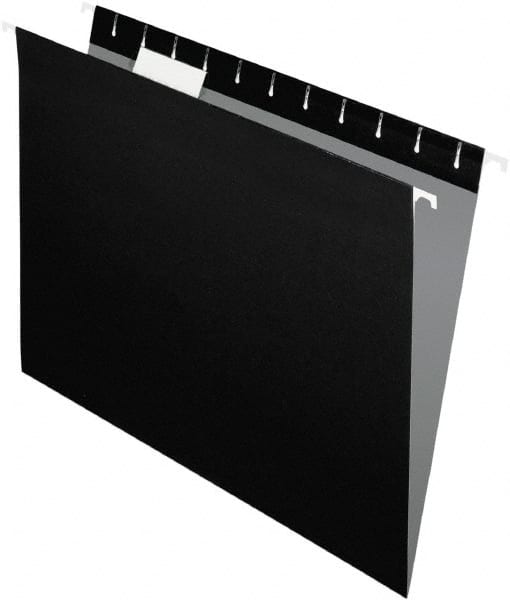 Pendaflex - 8-1/2 x 11", Letter Size, Black, Standard Hanging File Folders - 11 Point Stock, 1/5 Tab Cut Location - Exact Tooling