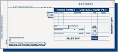 TOPS - 100 Sheet, 7-7/8 x 3-1/4", Sales Slip Book - White - Exact Tooling