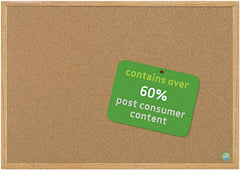 MasterVision - 72" Wide x 48" High Open Cork Bulletin Board - Natural (Color) - Exact Tooling