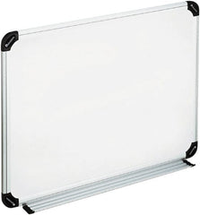 UNIVERSAL - 18" High x 24" Wide Erasable Melamine Marker Boards - Aluminum/Plastic Frame, 25.8" Deep, Includes Accessory Tray/Rail & Mounting Kit - Exact Tooling