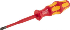 Wera - #2, 8-1/2" OAL, Insulated Phillips Screwdriver - Exact Tooling