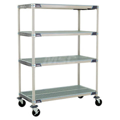 Metro - Carts; Type: Industrial Cart ; Load Capacity (Lb.): 600.000 ; Number of Shelves: 4 ; Width (Inch): 26-5/16 ; Length (Inch): 49-3/4 ; Height (Inch): 67-5/16 - Exact Tooling