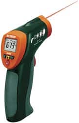 Extech - -20 to 332°C (-4 to 630°F) Infrared Thermometer - 8:1 Distance to Spot Ratio - Exact Tooling