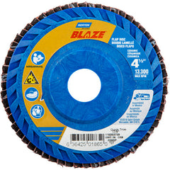 ‎4-1/2 × 7/8″ Blaze Plastic Flat Flap Disc Type 27 36 Grit R980P Premium Ceramic Alumina - Exact Tooling