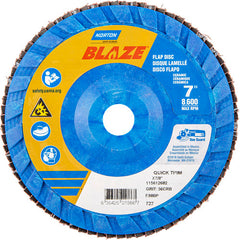 7 × 7/8″ Blaze Plastic Flat Flap Disc Type 27 36 Grit R980P Premium Ceramic Alumina - Exact Tooling