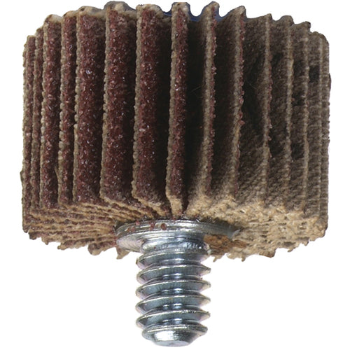 3″ × 1″ × 1/4″-20 Metal R207 Flap Wheel 120 Grit Aluminum Oxide - Exact Tooling