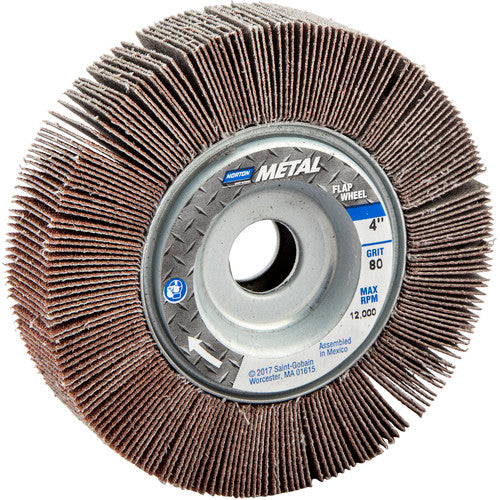 4″ × 1″ × 5/8″ Metalite R265 Flap Wheel 80 Grit Aluminum Oxide - Exact Tooling