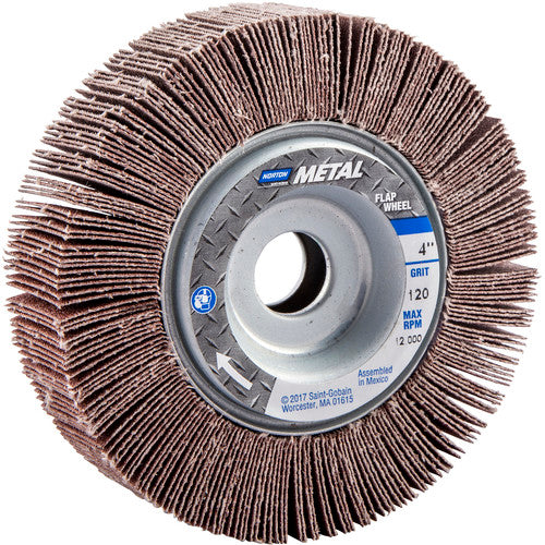 4″ × 1″ × 5/8″ Metalite R265 Flap Wheel 120 Grit Aluminum Oxide - Exact Tooling
