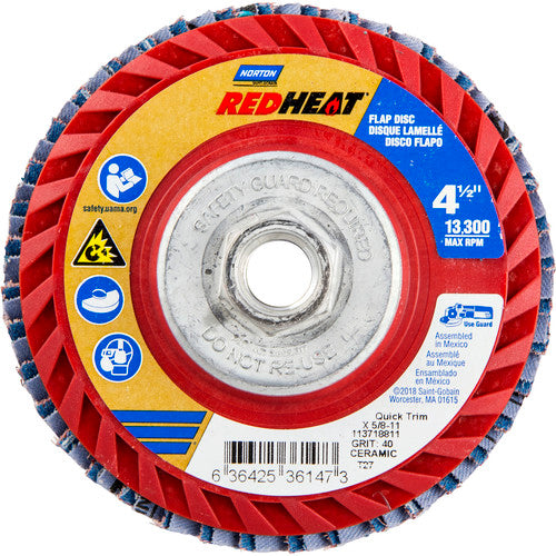 ‎4-1/2″ × 1/4″ × 5/8″ Twinstar Flap Disc Type 27 Flat 40 Grit - Exact Tooling