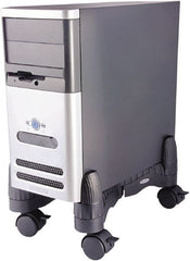 Kantek - Black Mobile CPU Holder - Use with Accommodates a Large Range of CPUs (from 3" to 9 3, 4" wide) - Exact Tooling