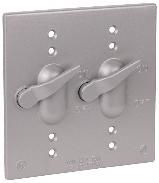 Thomas & Betts - Electrical Outlet Box Aluminum Switch Cover - Includes Gasket & Screw - Exact Tooling