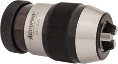 Accupro - JT6, 1/8 to 5/8" Capacity, Tapered Mount Drill Chuck - Keyless, 2.165" Sleeve Diam, 3.74" Open Length - Exact Tooling