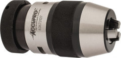 Accupro - JT6, 1/32 to 1/2" Capacity, Tapered Mount Drill Chuck - Keyless, 1.929" Sleeve Diam, 3-7/12" Open Length - Exact Tooling