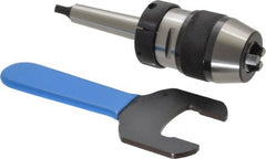 Accupro - 2MT, 1/32 to 1/2" Capacity, Integral Shank Drill Chuck - Keyless, Taper Shank, 1.89" Sleeve Diam, 3.15" Open Length - Exact Tooling