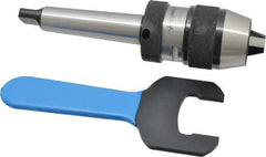 Accupro - 3MT, 1/32 to 1/2" Capacity, Integral Shank Drill Chuck - Keyless, Taper Shank, 1.89" Sleeve Diam, 3.15" Open Length - Exact Tooling