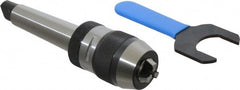 Accupro - 4MT, 1/8 to 5/8" Capacity, Integral Shank Drill Chuck - Keyless, Taper Shank, 2-1/8" Sleeve Diam, 3.346" Open Length - Exact Tooling