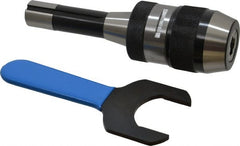 Accupro - R8, 1/8 to 5/8" Capacity, Integral Shank Drill Chuck - Keyless, Taper Shank, 2-1/8" Sleeve Diam, 3.425" Open Length - Exact Tooling