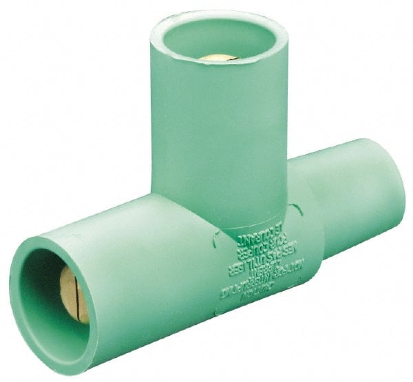 Leviton - 3R NEMA Rated, 600 Volt, 400 Amp, Female-Male-Male, Cam Type, Paralleling Tee - Green - Exact Tooling
