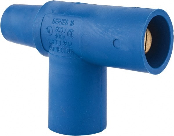 Leviton - 3R NEMA Rated, 600 Volt, 400 Amp, Female-Male-Male, Cam Type, Paralleling Tee - Blue - Exact Tooling