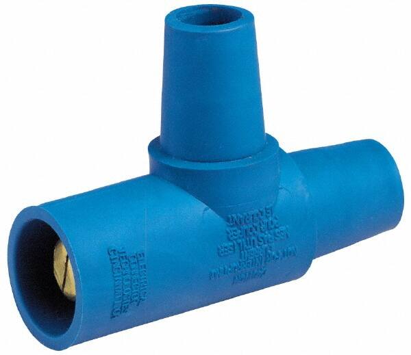 Leviton - 3R NEMA Rated, 600 Volt, 400 Amp, Female-Female-Male, Cam Type, Tapping Tee - Blue - Exact Tooling