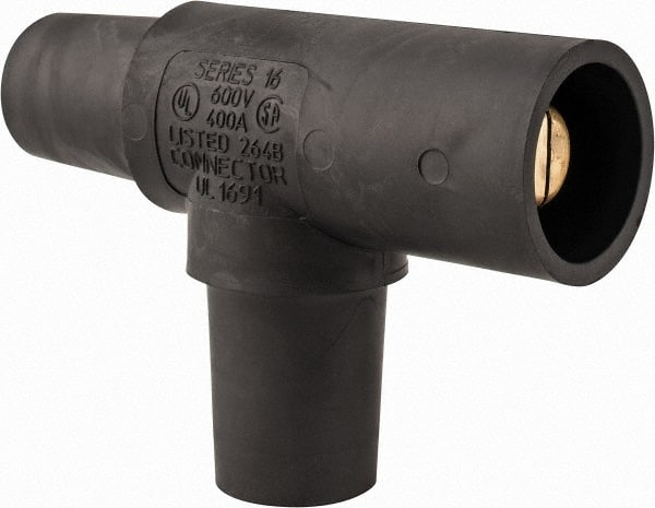 Leviton - 3R NEMA Rated, 600 Volt, 400 Amp, Female-Female-Male, Cam Type, Tapping Tee - Black - Exact Tooling