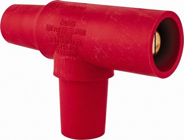 Leviton - 3R NEMA Rated, 600 Volt, 400 Amp, Female-Female-Male, Cam Type, Tapping Tee - Red - Exact Tooling