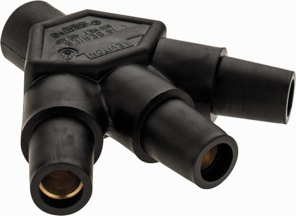 Leviton - 3R NEMA Rated, 600 Volt, 400 Amp, Male-Female-Female-Female, Cam Type, 3-Fer Single Pole Plug and Connector - Black - Exact Tooling