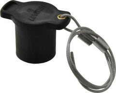 Leviton - 3R NEMA Rated, Female, Black Single Pole Protective Cap - For Use with Male Plug - Exact Tooling