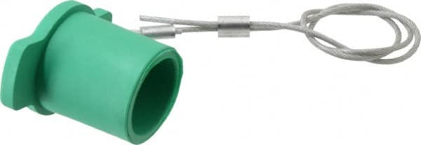 Leviton - 3R NEMA Rated, Female, Green Single Pole Protective Cap - For Use with Male Plug - Exact Tooling