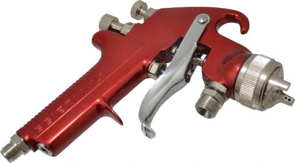 DeVilbiss - Pressure Feed High Volume/Low Pressure Paint Spray Gun - 12 Fl oz Capacity, 30 Max psi, 16 Max CFM, For Adhesives, Enamels, Epoxies, Lacquers, Latex, Polyurethanes, Primers, Sealers, Stains, Varnishes - Exact Tooling