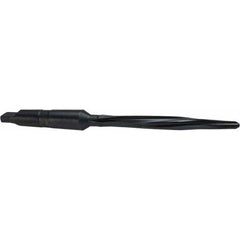 Cleveland - 7/16" Reamer Diam, 0.266" Small End Diam, 2MT Morse Taper Shank, 4-3/8" Flute, Bridge Reamer - Exact Tooling