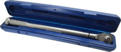 Value Collection - 1/2" Drive Micrometer Type Ratchet Head Torque Wrench - 20 Ft/Lb to 80 Ft/Lb Torque, 16" OAL, 0.6 Ft/Lb Graduation - Exact Tooling