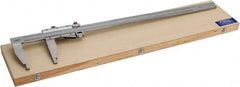 Fowler - 0 to 24" Stainless Steel Vernier Caliper - 0.02mm Graduation, 4" Jaw Depth, 0.003" Accuracy, Includes Inside Diameter, Outside Diameter - Exact Tooling