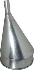 Plews - 8 Qt Capacity Steel Funnel - 10" Mouth OD, 1-1/4" Tip OD, Straight Spout - Exact Tooling