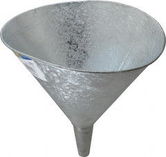 Plews - 7 pt Capacity Steel Funnel - 9-3/4" Mouth OD, 3/4" Tip OD, Straight Spout - Exact Tooling