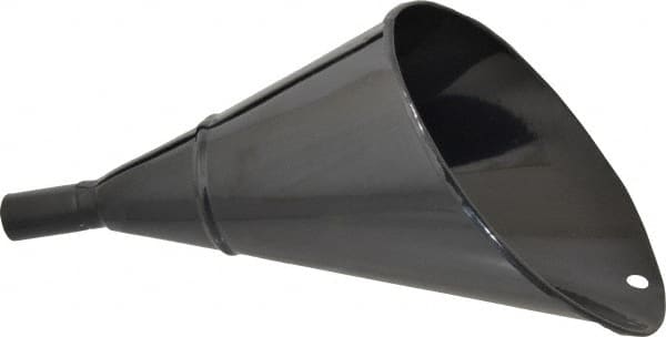 Value Collection - 2 Qt Capacity Steel Funnel - 1" Tip OD, 4" Straight Spout, Black - Exact Tooling