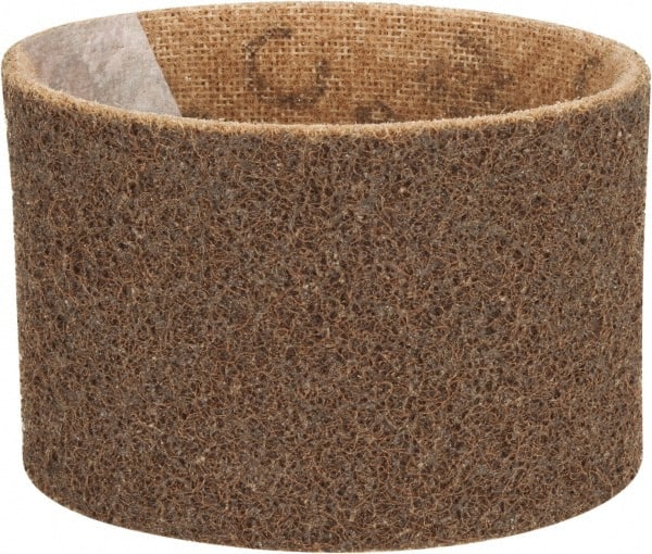 Made in USA - 3-1/2" Wide x 15-1/2" OAL, Aluminum Oxide Abrasive Belt - Aluminum Oxide, Coarse, Nonwoven - Exact Tooling