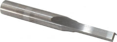 Onsrud - 3/16" Diam, 1/4" Shank Diam, 5/8" Length of Cut, 2 Flute Double Edge Straight Router Bit - 2" Overall Length, Left Hand Cut, Solid Carbide - Exact Tooling